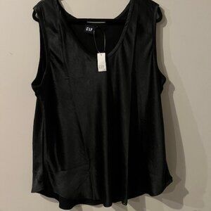 Gap Women's Black Soft Satin Tank Top in XXL Tall NWT